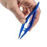 Blue Disposable Plastic Forceps Tweezers - Pack of 10