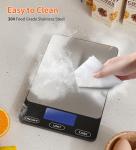 Digital Food Scale - 33lb Rechargeable Stainless Steel