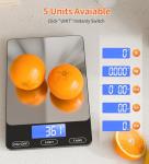 Digital Food Scale - 33lb Rechargeable Stainless Steel