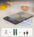 Digital Food Scale - 33lb Rechargeable Stainless Steel