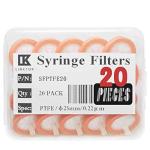 LINKTOR PTFE Syringe Filters - 25mm, 0.22μm, 20-Pack