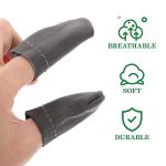 20 Pack Leather Finger Cots for Needlework