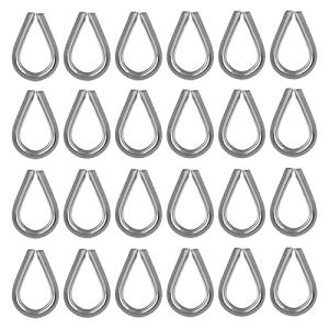 Kyuionty 24-Piece Stainless Steel Wire Rope Thimbles