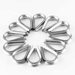 Kyuionty 24-Piece Stainless Steel Wire Rope Thimbles