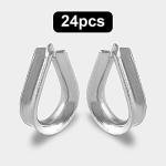 Kyuionty 24-Piece Stainless Steel Wire Rope Thimbles