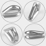 Kyuionty 24-Piece Stainless Steel Wire Rope Thimbles