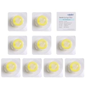 10pcs Sterile 0.2μm Syringe Filters - Yellow