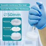 LVDALAB Reusable PP Syringe Filter, 50mm Diameter