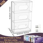 Acrylic Glove Box and Face Mask Holder Organizer