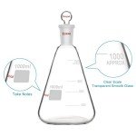 24/40 Erlenmeyer Flask with Stopper, 1000 ml