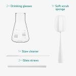 Navaris Lab Style Glass Set - 2 Scientific Cups