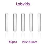 50-Pack 20ml Borosilicate Glass Test Tubes