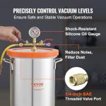 VEVOR 5 Gallon Vacuum Chamber with Glass Lid