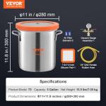 VEVOR 5 Gallon Vacuum Chamber with Glass Lid