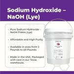 Sodium Hydroxide NaOH Flakes – 2 Pounds