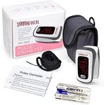 Portable Fingertip Pulse Oximeter with Display & Case