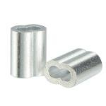 Aluminum Crimping Loop Sleeves for Wire Rope 50 Pack