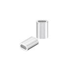 Aluminum Crimping Loop Sleeve for Wire Rope - 100 Pack