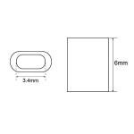 Aluminum Crimping Loop Sleeve for Wire Rope - 100 Pack