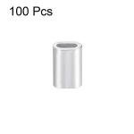 Aluminum Crimping Loop Sleeve for Wire Rope - 100 Pack