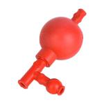 Red Rubber Pipette Filler with 3 Openings