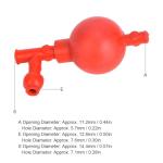 Red Rubber Pipette Filler with 3 Openings