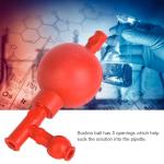 Red Rubber Pipette Filler with 3 Openings