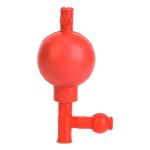 Red Rubber Pipette Filler with 3 Openings