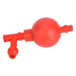 Red Rubber Pipette Filler with 3 Openings