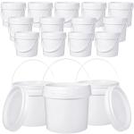 Leinuosen 16 Pcs Heavy Duty Plastic Bucket Set