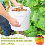Leinuosen 16 Pcs Heavy Duty Plastic Bucket Set