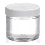 Wheaton 4oz Clear Glass Jar with Cap (24 Pack)