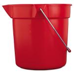 Rubbermaid 10 Qt Heavy-Duty Round Bucket, Red