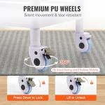 VEVOR 3-Tier Mobile Lab Utility Cart with Wheels