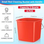 Zhehao 6-Pack Red 3 Quart Sanitizer Buckets