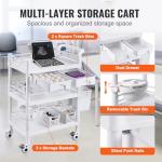 VEVOR 3-Tier Mobile Lab Utility Cart with Wheels