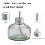 Glass Alcohol Lamp Burner Set with Wicks & Funnel