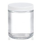 Wheaton 4oz Clear Glass Jar with Cap (24 Pack)
