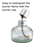 Glass Alcohol Lamp Burner Set with Wicks & Funnel