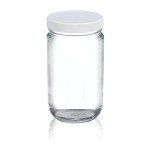 Wheaton 4oz Clear Glass Jar with Cap (24 Pack)