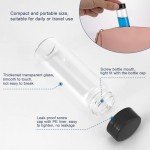12 Pack Clear Glass Vials with Black Caps