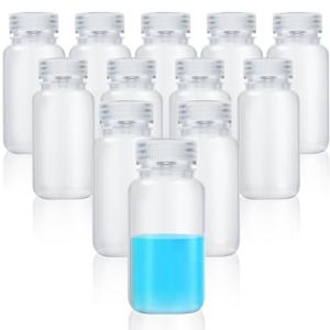 12 Pack Wide Mouth 250ml Plastic Reagent Bottles
