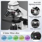 Professional Microscope Kit for Kids Ages 8-12