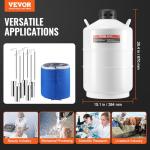 VEVOR 20L Liquid Nitrogen Tank with Carry Bag