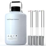 10L Liquid Nitrogen Tank with Locking Cover and Pails