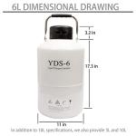 6L Liquid Nitrogen Dewar with Canisters & Bag