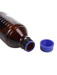 Amber Glass Graduated Round Lab Bottles - 4 Pack