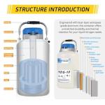 10L Liquid Nitrogen Tank with Canisters & Bag