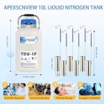 10L Liquid Nitrogen Tank with Canisters & Bag