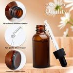 Amber Glass Dropper Bottles with Funnels, 4 Pcs